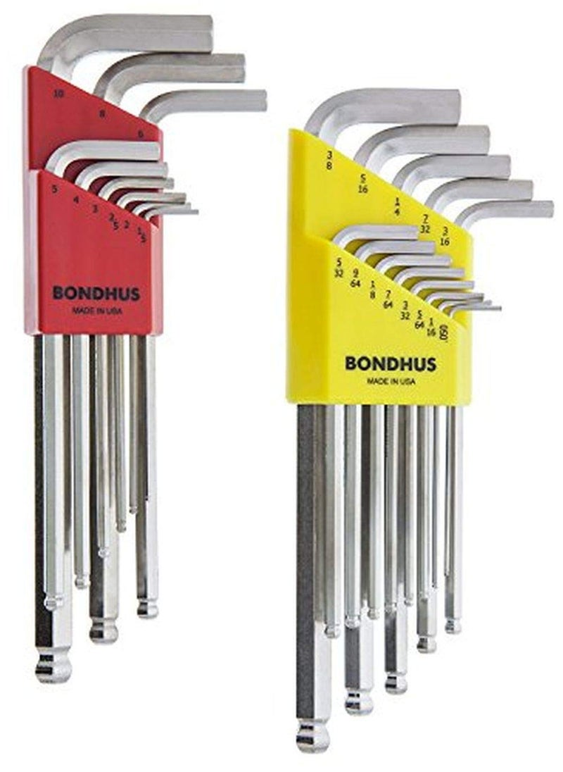 Bondhus 26999 Ball End Tip Hex Key L-Wrench Set w/BriteGuard, 22 Piece - Image 1